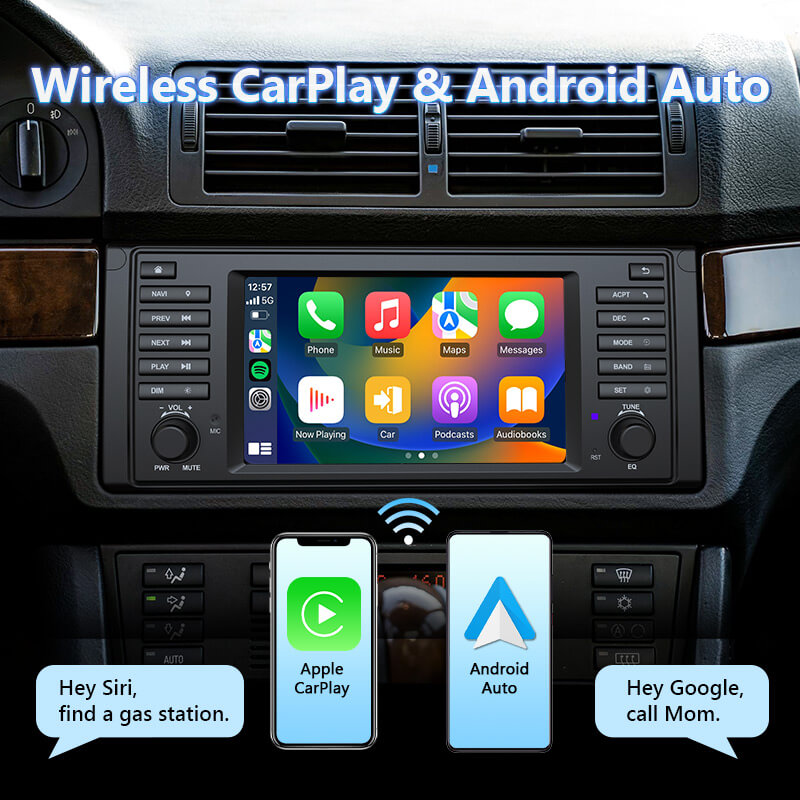 Eonon 1995-2002 BMW 5 Series E39 Android 13 Wireless CarPlay & Android Auto Car Radio with 7 Inch IPS Touch Screen