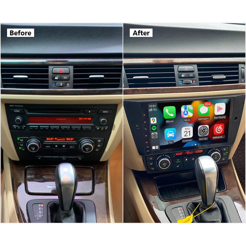 Eonon 2005-2011 BMW 3 Series E90 E91 E92 E93 Android 13 Wireless Apple CarPlay & Android Auto Car Radio with 6GB RAM 64GB ROM & 9 Inch QLED Touch Screen