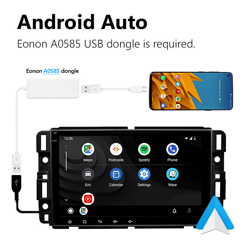 Eonon Mother’s Day Sale  Chevrolet GMC Buick Android 10 Car Stereo 8 Inch IPS Full Touchscreen Car GPS Navigation Radio with Built-in CarPlay and DSP - GA9480B
